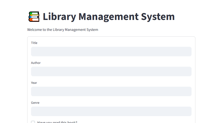 Personal Library Manager